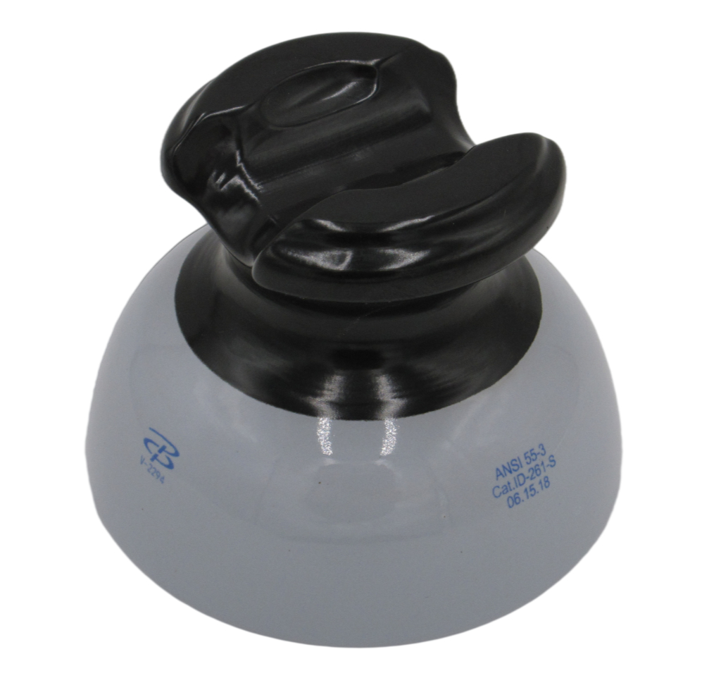 55-3, C-Neck, Semi-Conductive Glaze, ANSI 70 Gray Finish, Pin Type Insulator