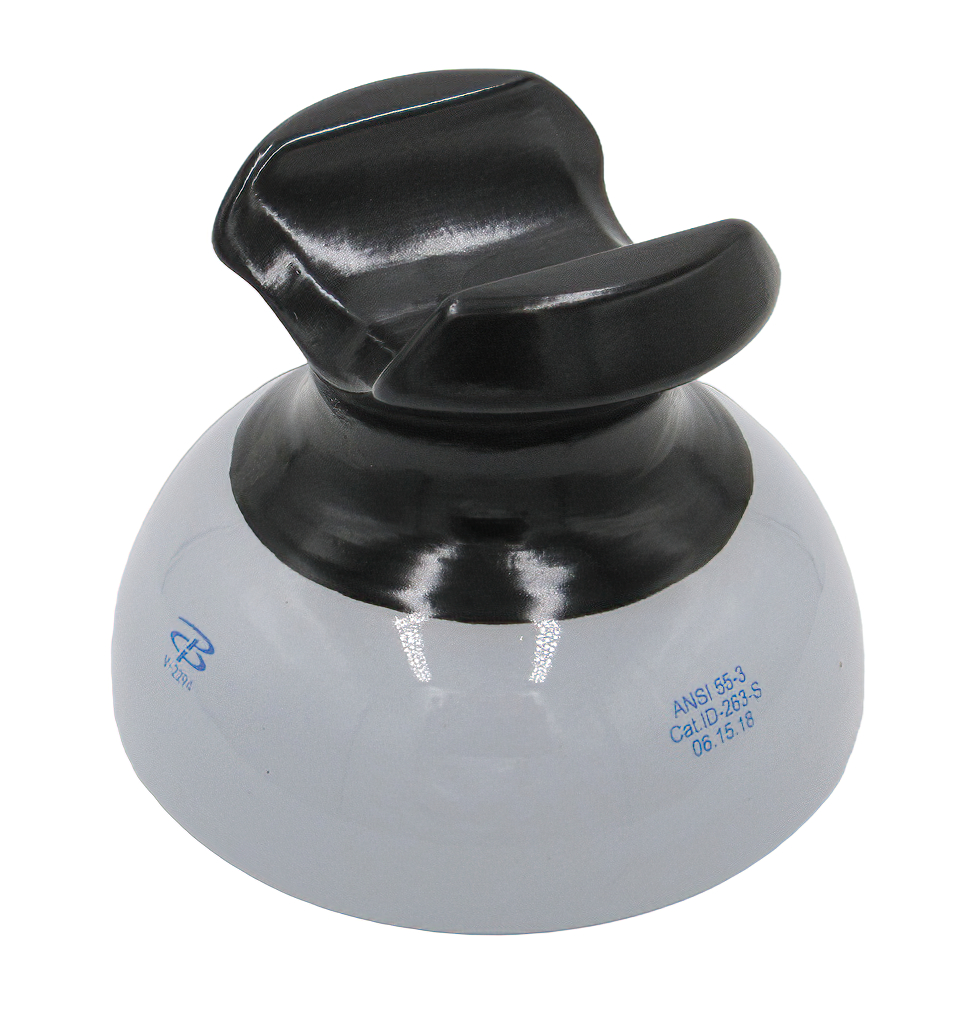 55-3 Modified, Semi-Conductive Glaze, ANSI 70 Gray Finish, Pin Type Insulator