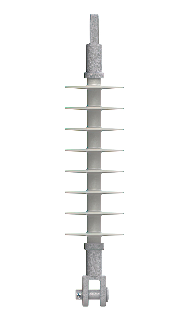 35kV, 15kip, Clevis-Eye, 34.4" Leakage, 18.3" Connection Length, Polymer Dead End Insulator