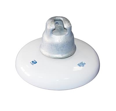 52-8H, 40kip M&E Strength, ANSI 70 Gray Glaze, Zinc Sleeve, Ball and Socket Suspension Insulator